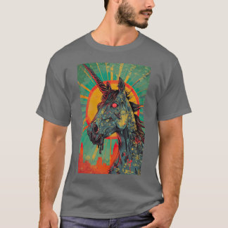 T-shirt Zombie Unicorn Zombiecorn vintage