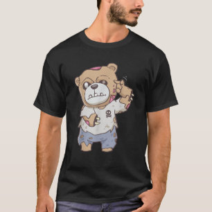 T-shirt Zombiecore esthétique Zombie Ours Pastel Goth Cree