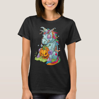 T-shirt Zombiecorn Licorne Zombie Costume Halloween Citrou