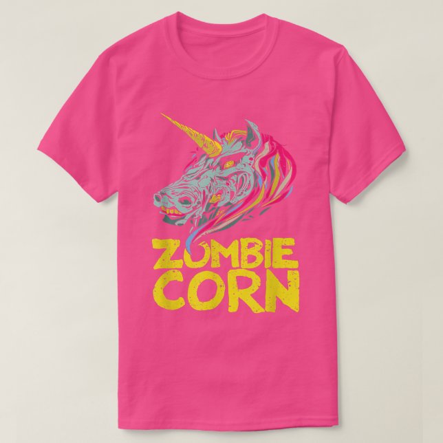 T-shirt Zombiecorn Zombie Unicorn Amateurs Halloween Anima (Design devant)