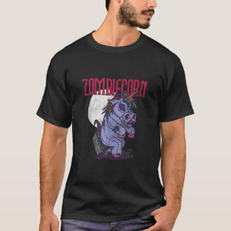 T-shirt Zombiecorn Zombie Unicorn Halloween Femmes Hommes