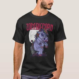 T-shirt Zombiecorn Zombie Unicorn Halloween Femmes Hommes