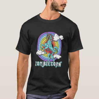 T-shirt Zombiecorn Zombie Unicorn Rainbow Scary  Halloween