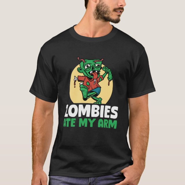 T-shirt Zombies Ate My Arm Halloween Arm Replacement Surge (Devant)
