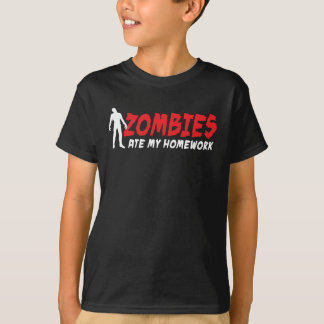 T-shirt Zombies ate my homework