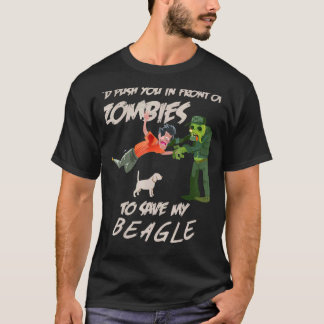 T-shirt Zombies Beagle Cute Zombie