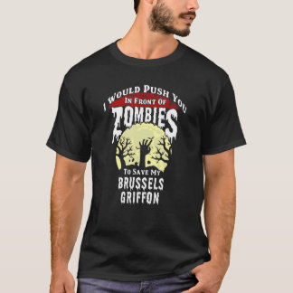 T-shirt Zombies Brussels Griffon Spooky Halloween