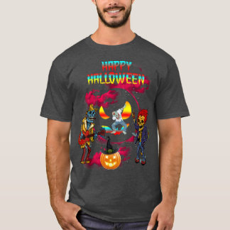 T-shirt Zombies Dabbing Citrouille Ghost Horreur Happy Hal