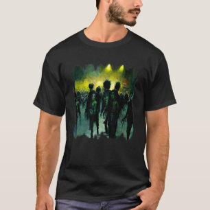 T-shirt Zombies Dans Un Concert De Rock. Bon Temps Pour Le