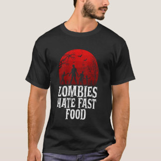 T-shirt Zombies détestent les zombies de fast-food