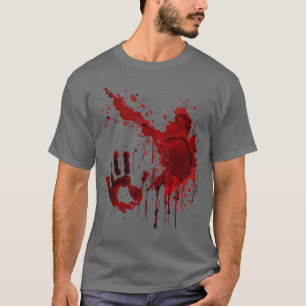 T-shirt Zombies d'horreur tachés de sang éclaboussés de sa