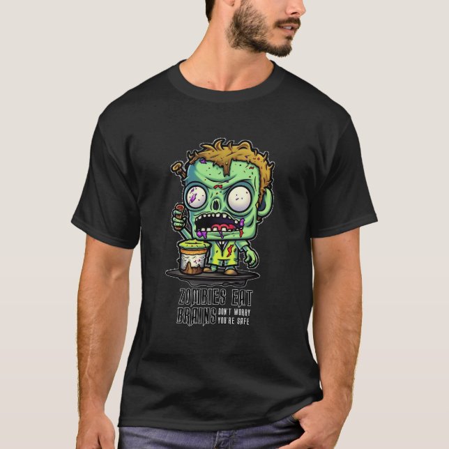 T-shirt Zombies Eat Brains (Devant)