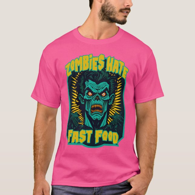 T-shirt Zombies Hait Fast Food (Devant)