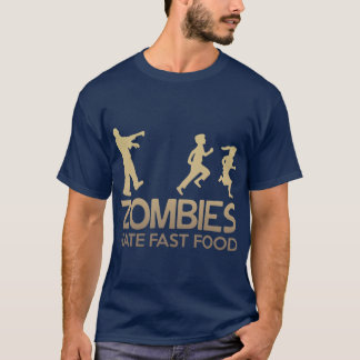 T-shirt Zombies Hate Fast Food family girl friend family v