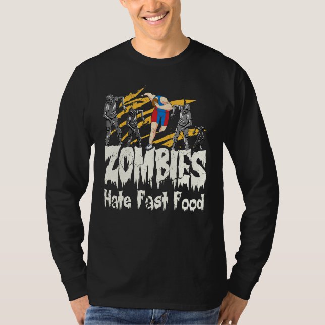 T-shirt Zombies Hate Fast Food I Halloween Running (Devant)