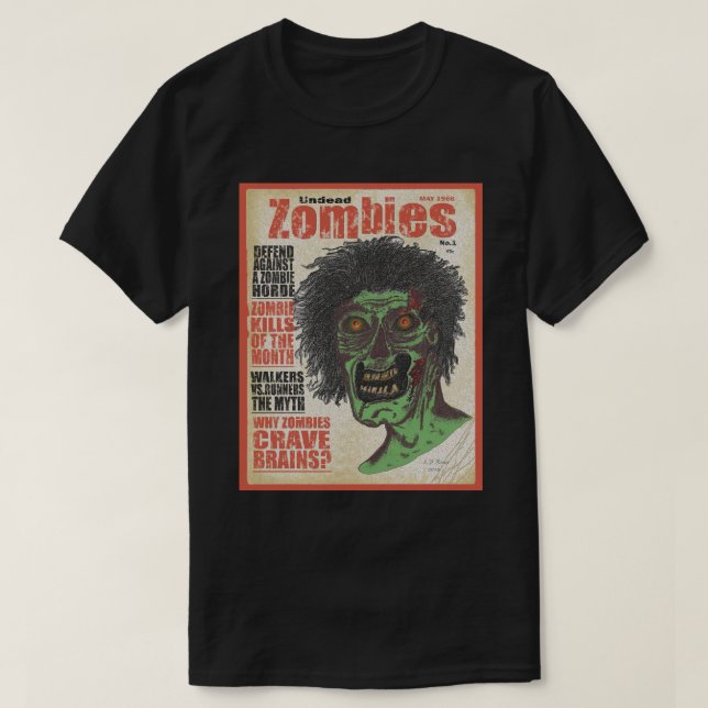 T-shirt ZOMBIES - Le Magazine Red Boarder (Design devant)