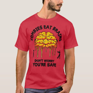 T-shirt Zombies Mangez le cerveau 1