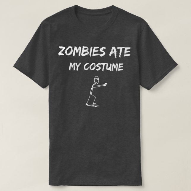 T-shirt Zombies Mangez Mon Costume Drôle Idée d'Halloween  (Design devant)