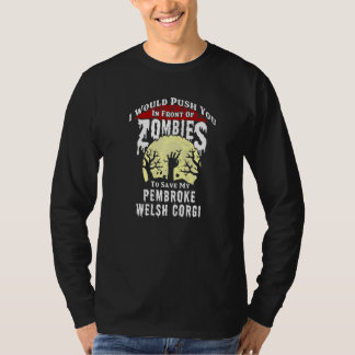T-shirt Zombies Pembroke Welsh Corgi Spooky Halloween  