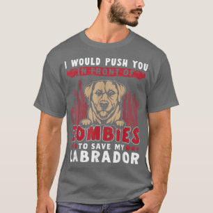 T-shirt Zombies pour sauver mon chien d'Halloween Labrador