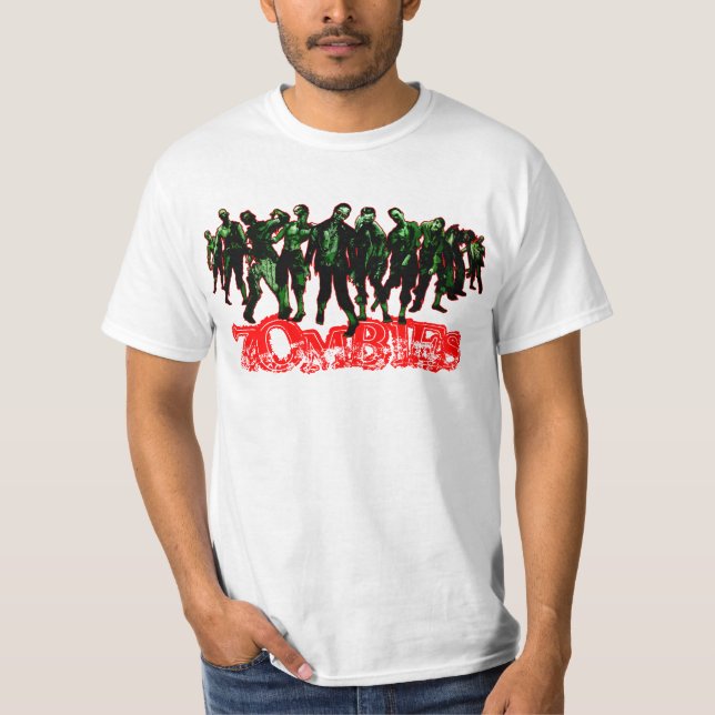 T-shirt ZOMBIS - course rouge - chemise blanche (Devant)
