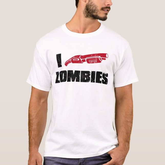 T-shirt zombis du fusil de chasse i (Devant)