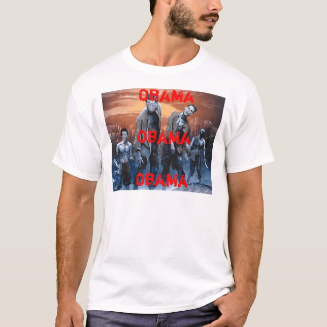 T-shirt Zombis pour Obama (Devant)