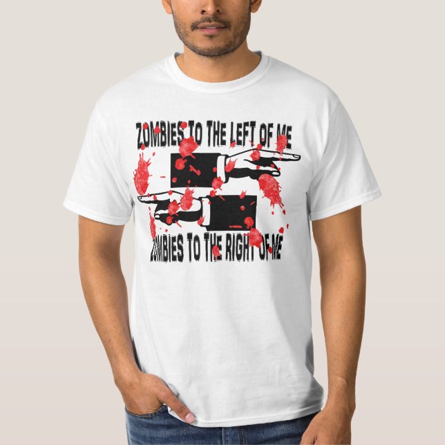 T-shirt Zombis tout autour de moi (Devant)
