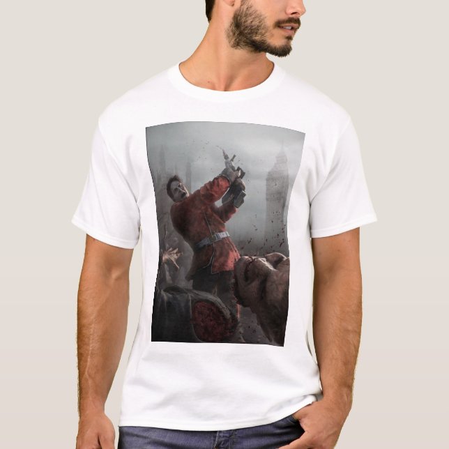 T-shirt ZombiU Concept art de jeu d'horreur zombie Garde d (Devant)