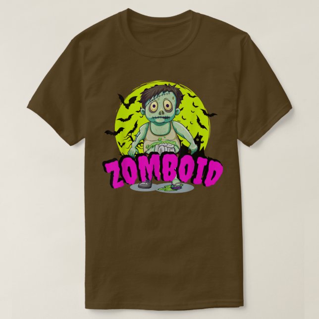 T-shirt Zomboid Funny Boys Zombie Kid (Design devant)