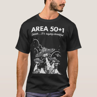 T-shirt Zone 50 1 Est Juste Science Lab Pas d'Aliens Pas d