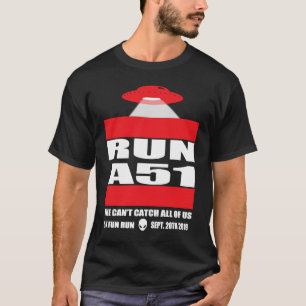 T-shirt Zone 51 5K Fun Run A51 Pause dans la zone 51 UFO A