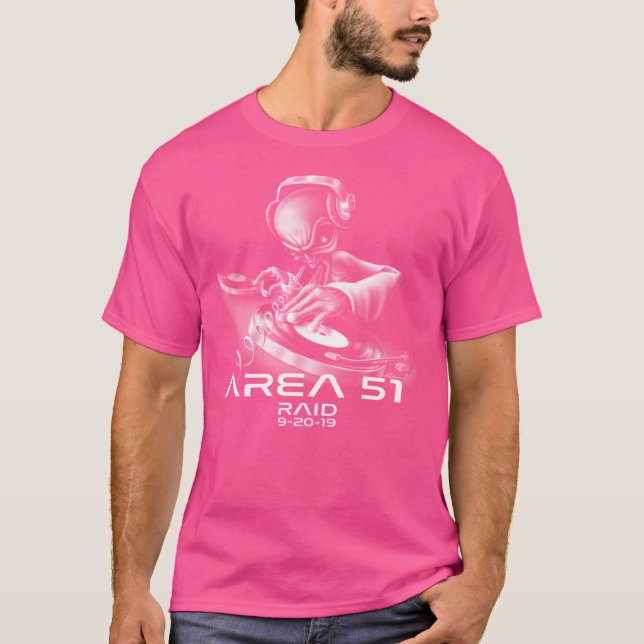 T-shirt Zone 51 Alien Dj Scratcher (Devant)