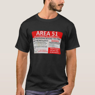 T-shirt Zone 51 Base militaire Signal d'avertissement Souv