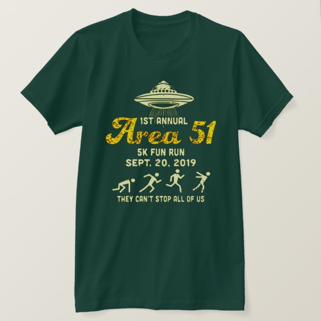 T-shirt Zone 51 Fun Run (Design devant)