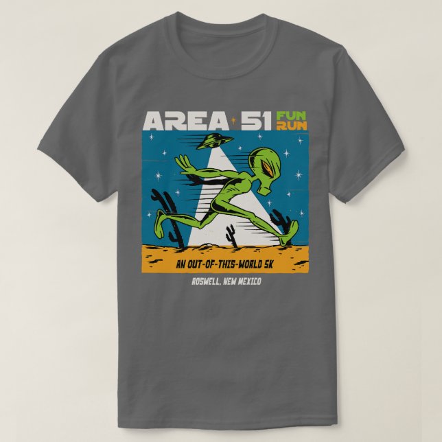 T-shirt Zone 51 Fun Run Funny Running 1 (Design devant)