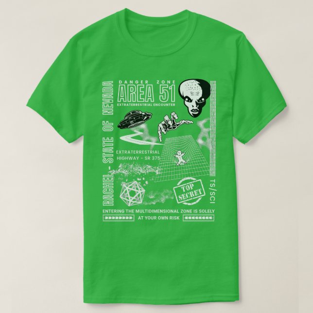 T-shirt Zone 51 Zone de rencontre (Design devant)