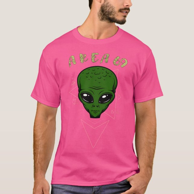 T-shirt Zone 69 Mème Alien Drôle Avec Triangles (Devant)