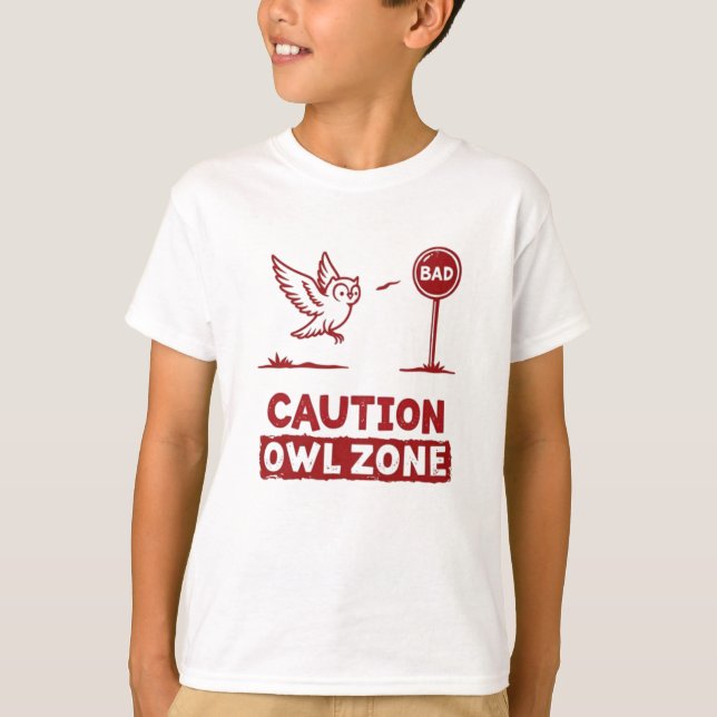 T-shirt Zone Chouette de prudence - Chouette joueuse conce (Devant)