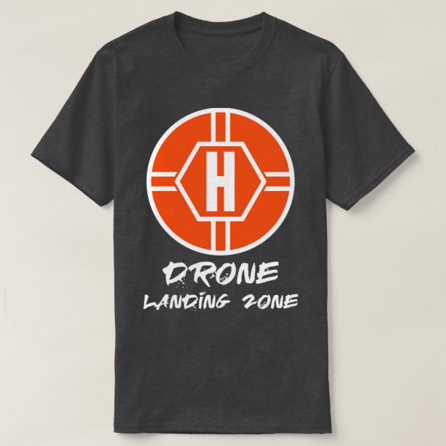 T-shirt Zone d'atterrissage des drones Hélicoptère Pad (Design devant)
