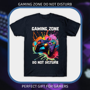 T-shirt Zone de jeu ne dérangez pas contrôleur Gamer Cadea