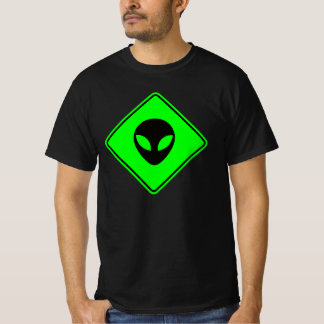 T-shirt Zone de passage extraterrestre vert et noir XING