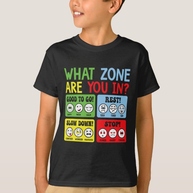 T-shirt Zone de régulation pour la santé mentale du consei (Devant)