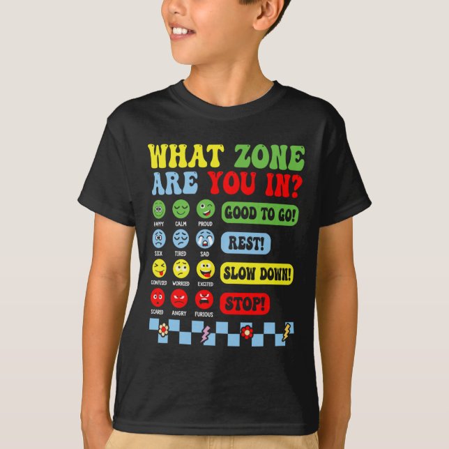T-shirt Zone de régulation pour la santé mentale du consei (Devant)