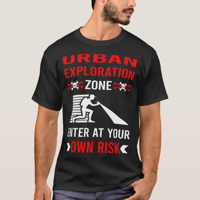 T-shirt Zone de risque Exploration urbaine (Devant)