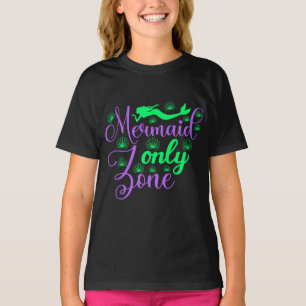 T-shirt Zone de sirène seulement dans Neon Green et Purple