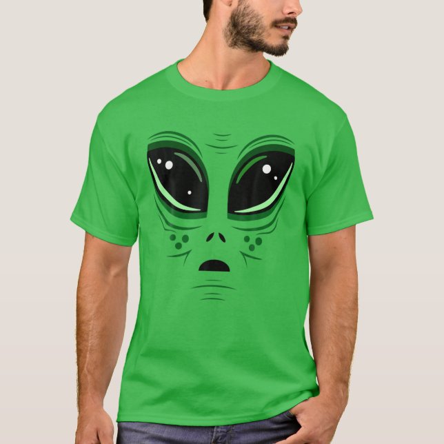 T-shirt Zone des yeux Aliens verts - 51 Halloween Costume  (Devant)