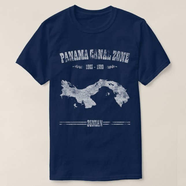 T-shirt Zone du canal de Panama, 1903 - 1999 & Zonien (Design devant)
