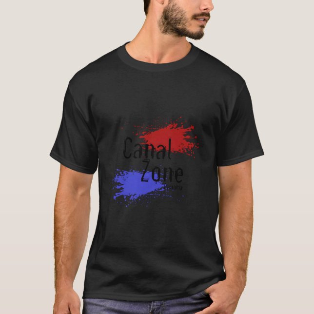 T-shirt Zone du canal de Panama stylisée (Devant)
