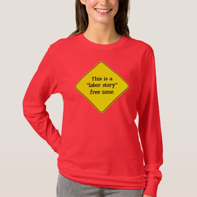 T-shirt Zone franche d'histoire de travail (Devant)